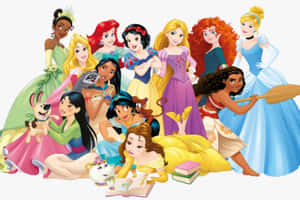 Disney Princess Gathering Illustration Wallpaper