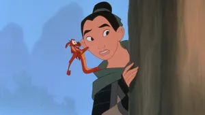 Disney Princess Mulan With Dragon Wallpaper