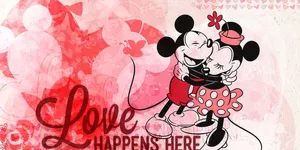 Disney Valentine Love Of Mickey And Minnie Wallpaper