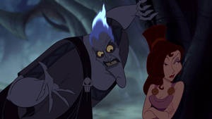 Disney Villain Hades With Slave Megara Wallpaper