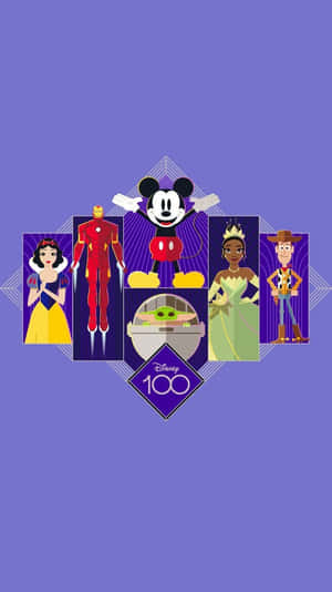Disney100 Celebration Characters Wallpaper