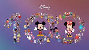 Disney100 Celebration Mickey Minnie Wallpaper
