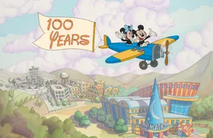 Disney100 Celebrationwith Mickeyand Minnie Wallpaper