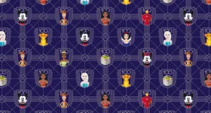 Disney100 Character Celebration Pattern Wallpaper