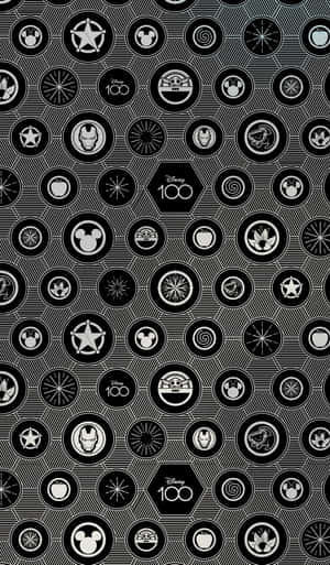 Disney100 Icon Celebration Pattern Wallpaper