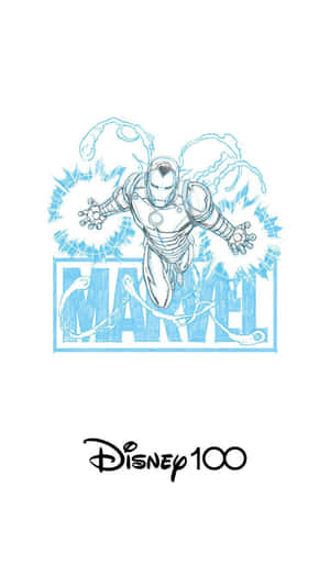 Disney100 Iron Man Sketch Wallpaper