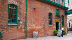 Distillery District Brick Building Exterior Wallpaper