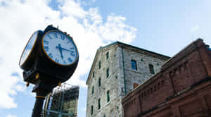 Distillery District Clock Towerand Buildings Wallpaper