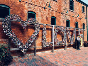 Distillery District Love Locks Wall Wallpaper