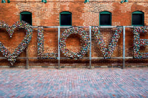 Distillery District Love Locks Wall Wallpaper