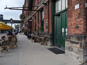 Distillery District Sidewalk Cafe Wallpaper