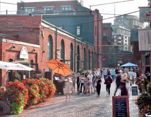 Distillery District Summer Bustle.jpg Wallpaper