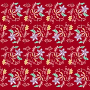 Distinct Indonesian Floral Art Wallpaper