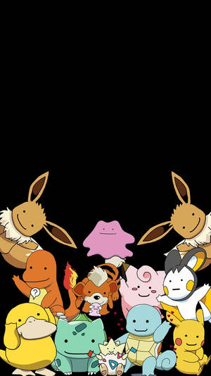 Ditto With Other Pocket Monsters Wallpaper