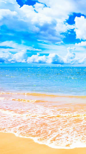 Dive Into Paradise With A Cute Beach Iphone. Wallpaper