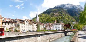 “diverse Beauty Of Chur, Switzerland At Twilight” Wallpaper