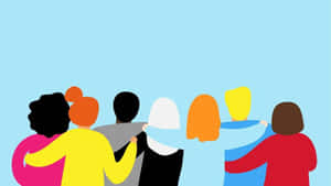 Diverse Group Unity Illustration Wallpaper