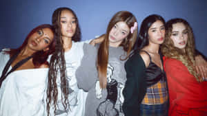 Diverse Group Young Women Fashion Posing Wallpaper