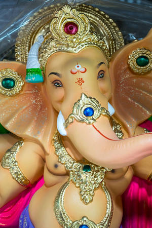 Divine Blessings Of Ganesh Chaturthi Wallpaper