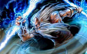 Divine Lightning Unleashed - Dota 2 Zeus In Action Wallpaper