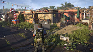 Division2_ Agent_ Approaching_ Control_ Point Wallpaper