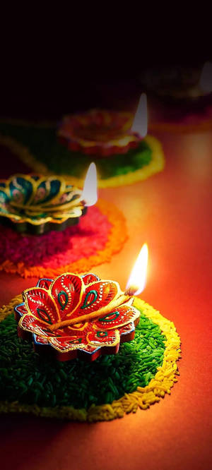 Diwali Oil Lamps Wallpaper