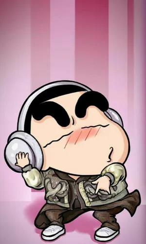 Dj Crayon Shin Chan Iphone Wallpaper