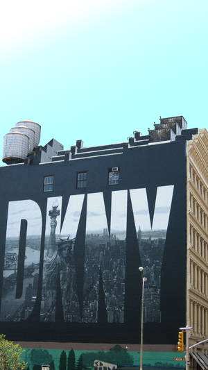 Dkny Logo Mural Wallpaper