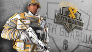 Doc From Rainbow Six Siege Heroically Posing In Action Wallpaper