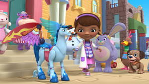 Doc Mcstuffins Caring For Gus Wallpaper