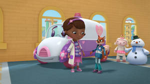 Doc Mcstuffins With Sproingo Boingo Animated Image Wallpaper