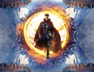 Doctor Strange Magic Portal Cityscape Wallpaper