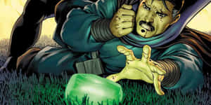 Doctor Strange Time Stone Comic Wallpaper