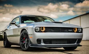 Dodge Challenger Glossy Grey Wallpaper