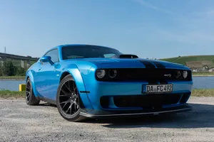 Dodge Challenger In B5 Blue Color Wallpaper