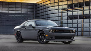 Dodge Challenger In Dark Grey Paint Wallpaper