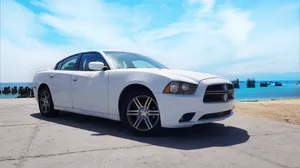 Dodge Challenger In Pearl White Wallpaper