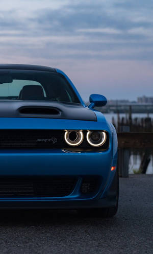 Dodge Challenger Matte Blue Paint Wallpaper