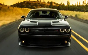 Dodge Challenger Pitch Black Wallpaper