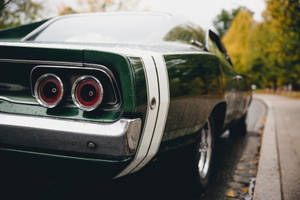 Dodge Challenger Vintage Green Wallpaper