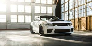 Dodge Charger Hellcat Industrial Backdrop Wallpaper