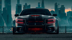 Dodge Charger Hellcat Urban Sunset Wallpaper