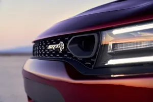 Dodge Hellcat S R T Grilleand Headlight Wallpaper