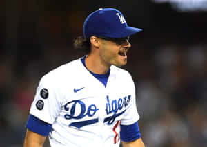Dodgers Pitcher Joe Kelly Emotion Wallpaper