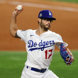 Dodgers Pitcherin Action Wallpaper