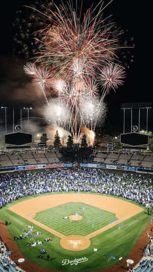 Dodgers Stadium Fireworks Display Wallpaper