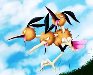 Dodrio Pokemon Fanart Blue Sky Wallpaper