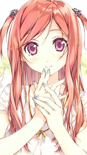 Doe-eyed Anime Girl Iphone Wallpaper