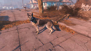 Dogmeat, The Loyal Canine Companion In Fallout 4 Wallpaper