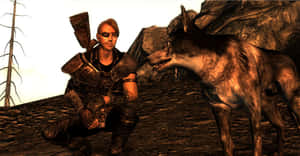 Dogmeat, The Loyal Companion In Fallout 4 Wallpaper